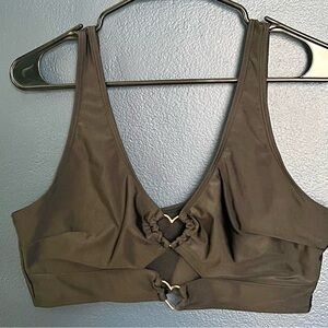 Black Bikini Top Heart Details